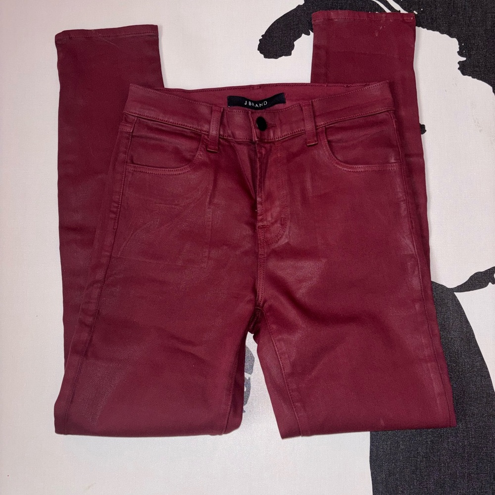 J Brand Women's Burgundy Skinny Jeans